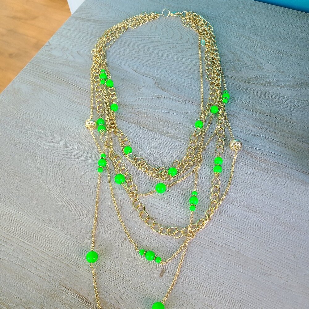 Amrita Singh Mercer Street Necklace in Neon Green